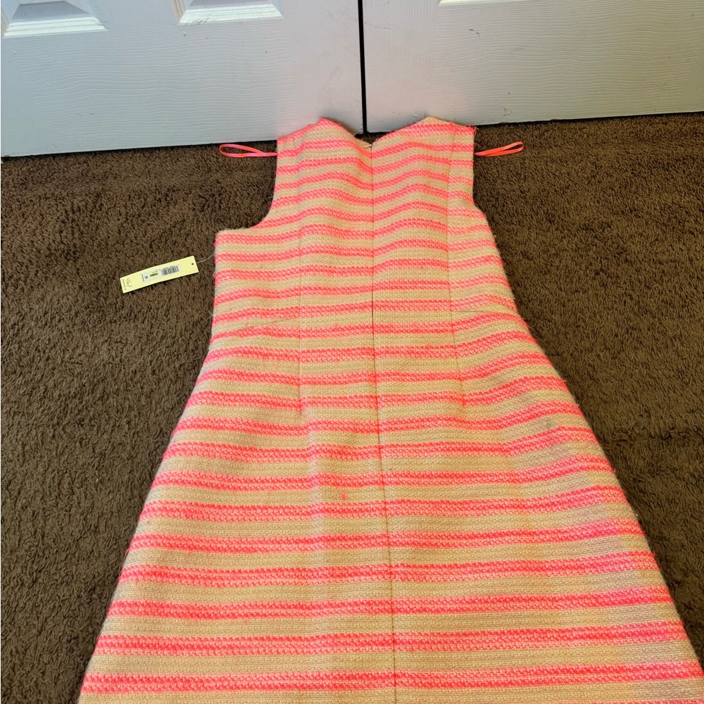 Eliza J Neon Pink Tweed Sheath Dress Barbiecore Sleeveless 12 14 L NEW $138 - Picture 10 of 12